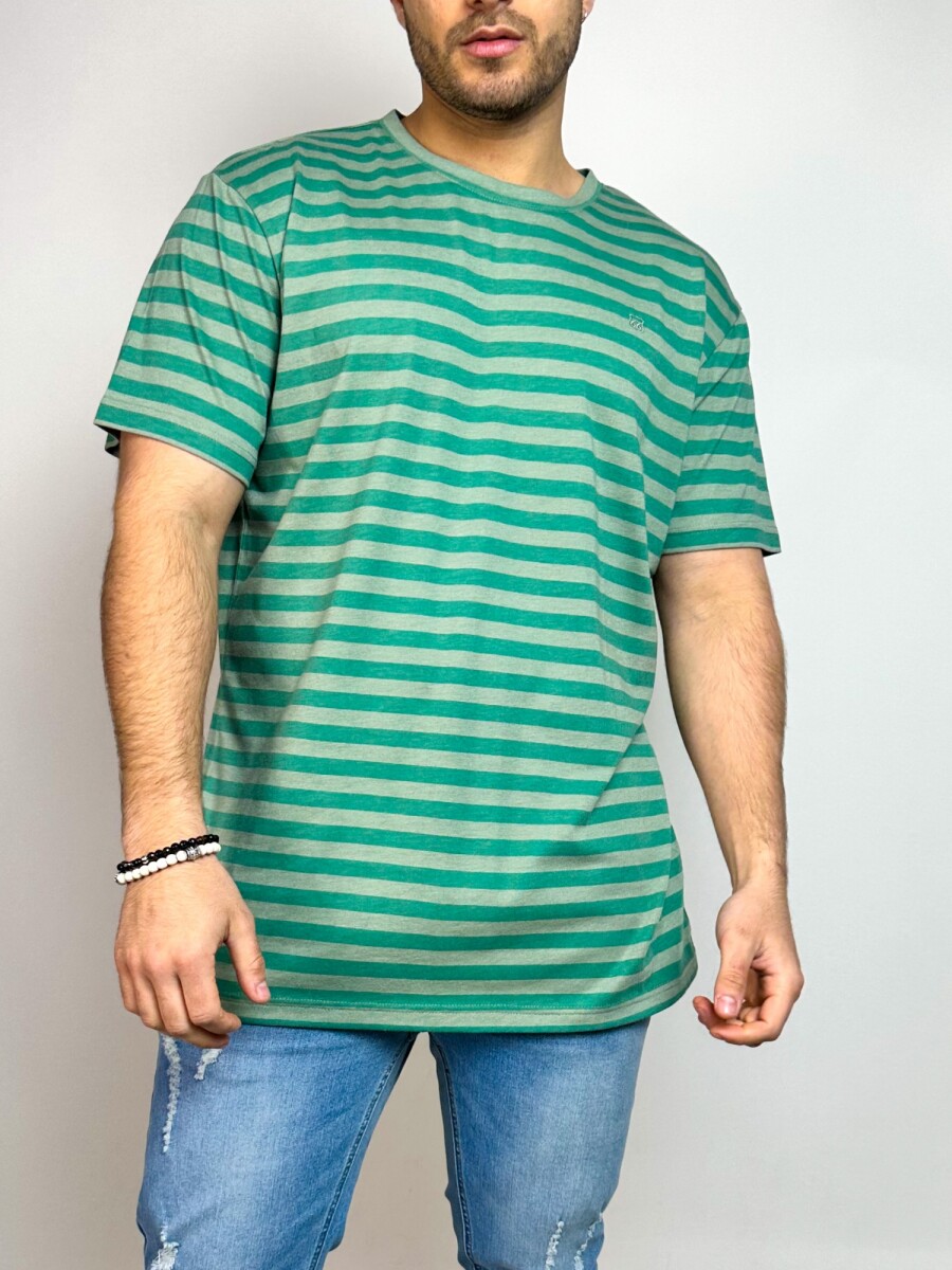 T-Shirt rayada Garrido - Verde 