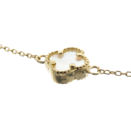 Pulsera FLOR de oro 9 ktes y NÁCAR Pulsera FLOR de oro 9 ktes y NÁCAR