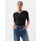 V-SS RIB HENLEY TRUE BLACK
