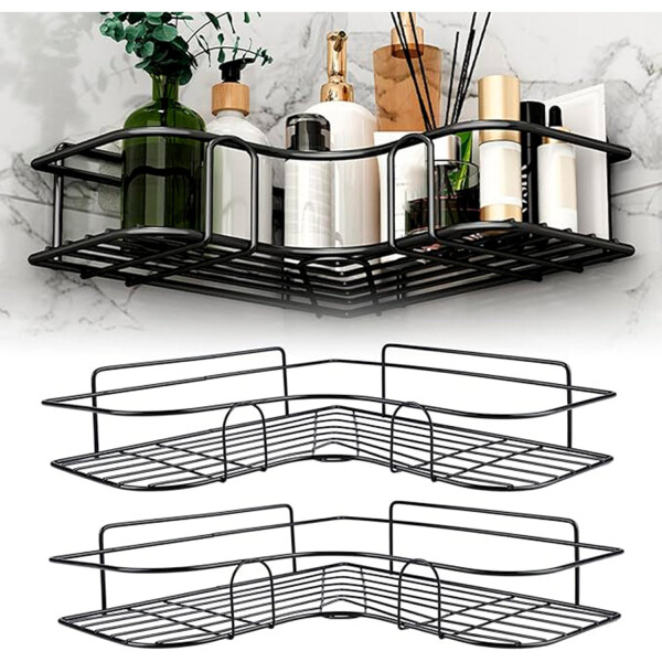 Estante Organizador Esquinero Metalico Adhesivo Ducha Cocina Estante Organizador Esquinero Metalico Adhesivo Ducha Cocina
