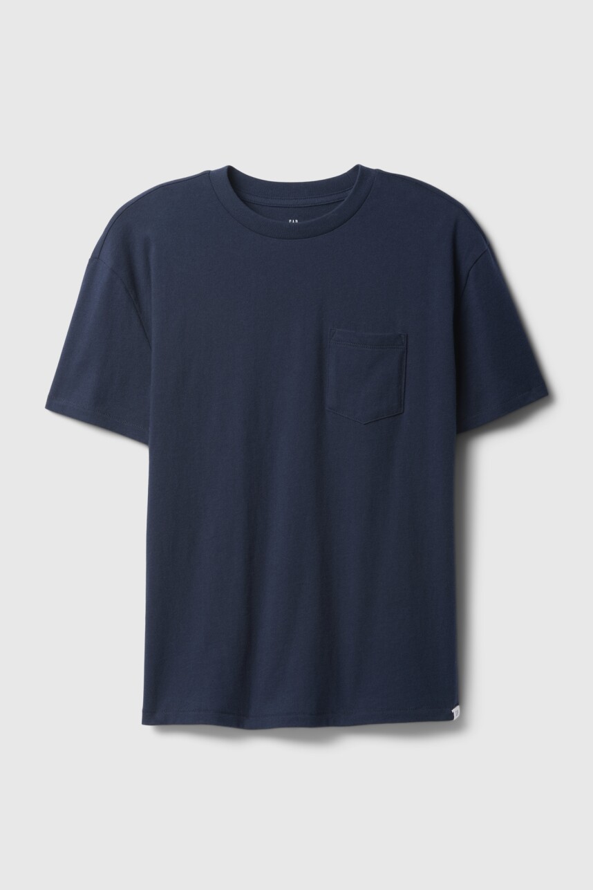 Remera Básico Con Bolsillo Niño Tapestry Navy
