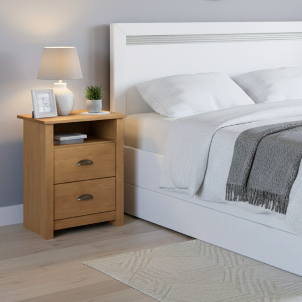 Mesa de Luz - Madera maciza - Linea Colonial Marrón