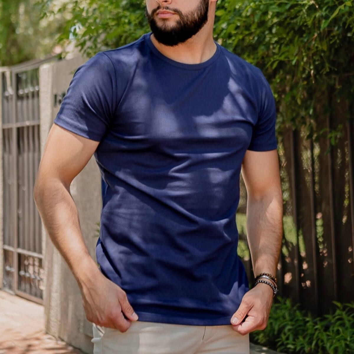 REMERA ALGODÓN - Azul Marino 