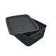 Caja organizadora símil ratán 12,5lt NEGRO
