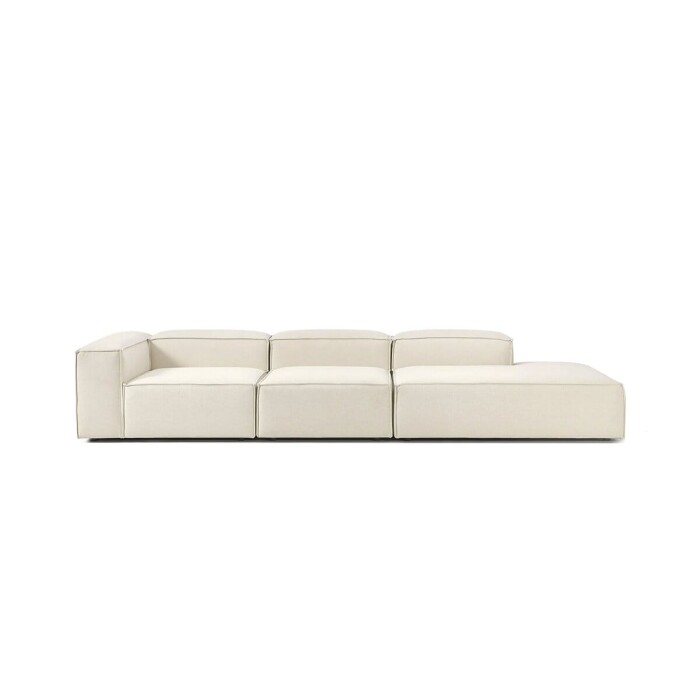 Sillón Nicole Esquinero + Respaldo + Chaise Lounge Beige