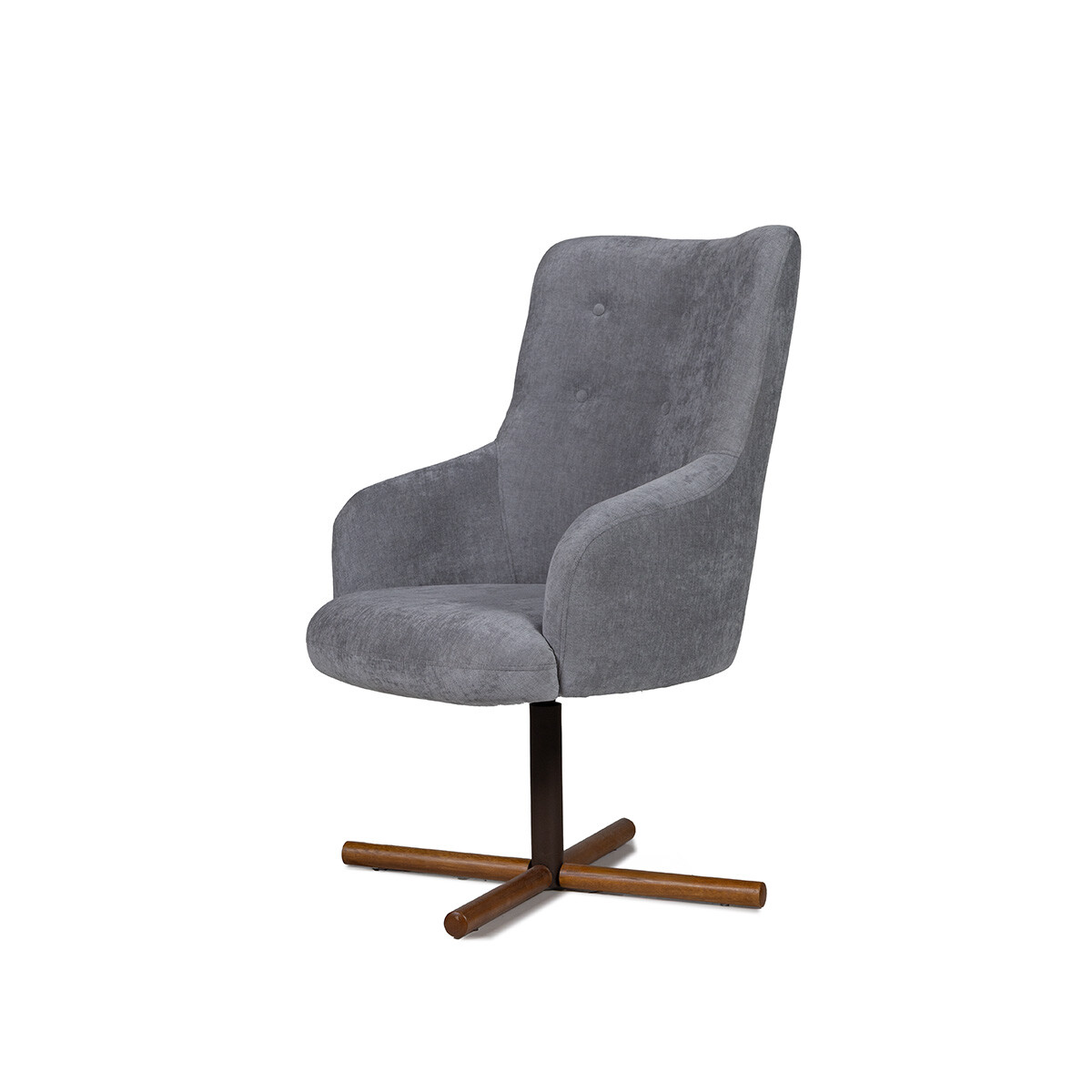 Butaca Lina Giratoria - Tela Microfibra - C52 (Ceniza) 