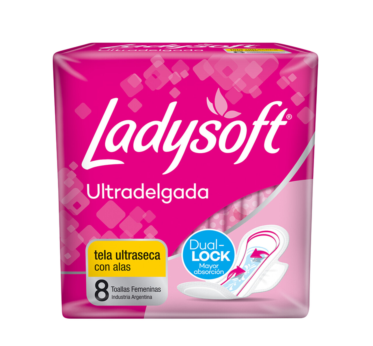 Toallas Femeninas Ladysoft Ultra Delgadas Tela Suave 8 Uds. 