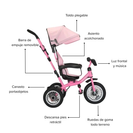 Triciclo Bebesit Asiento Giratorio 360º Deluxe Triciclo Bebesit Asiento Giratorio 360º Deluxe