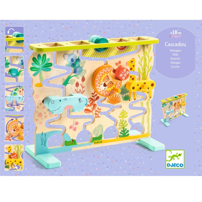 Laberinto tobogán de discos con cascada de madera Djeco Laberinto tobogán de discos con cascada de madera Djeco