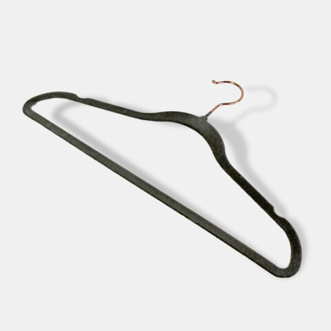 PERCHA GAMUZA GRIS 42CM Unica