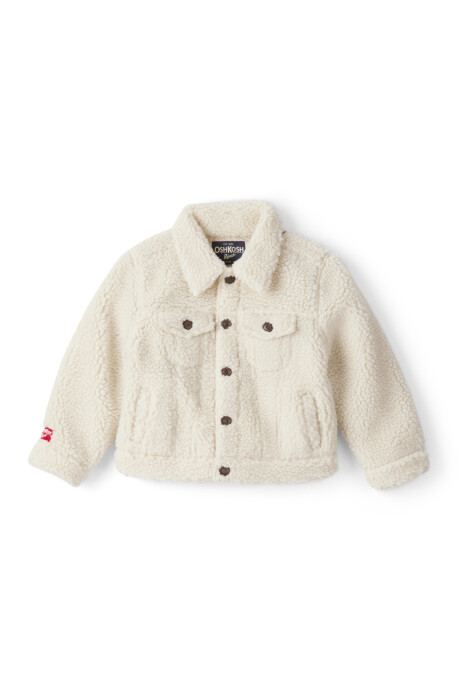 Campera de sherpa, color crema Sin color