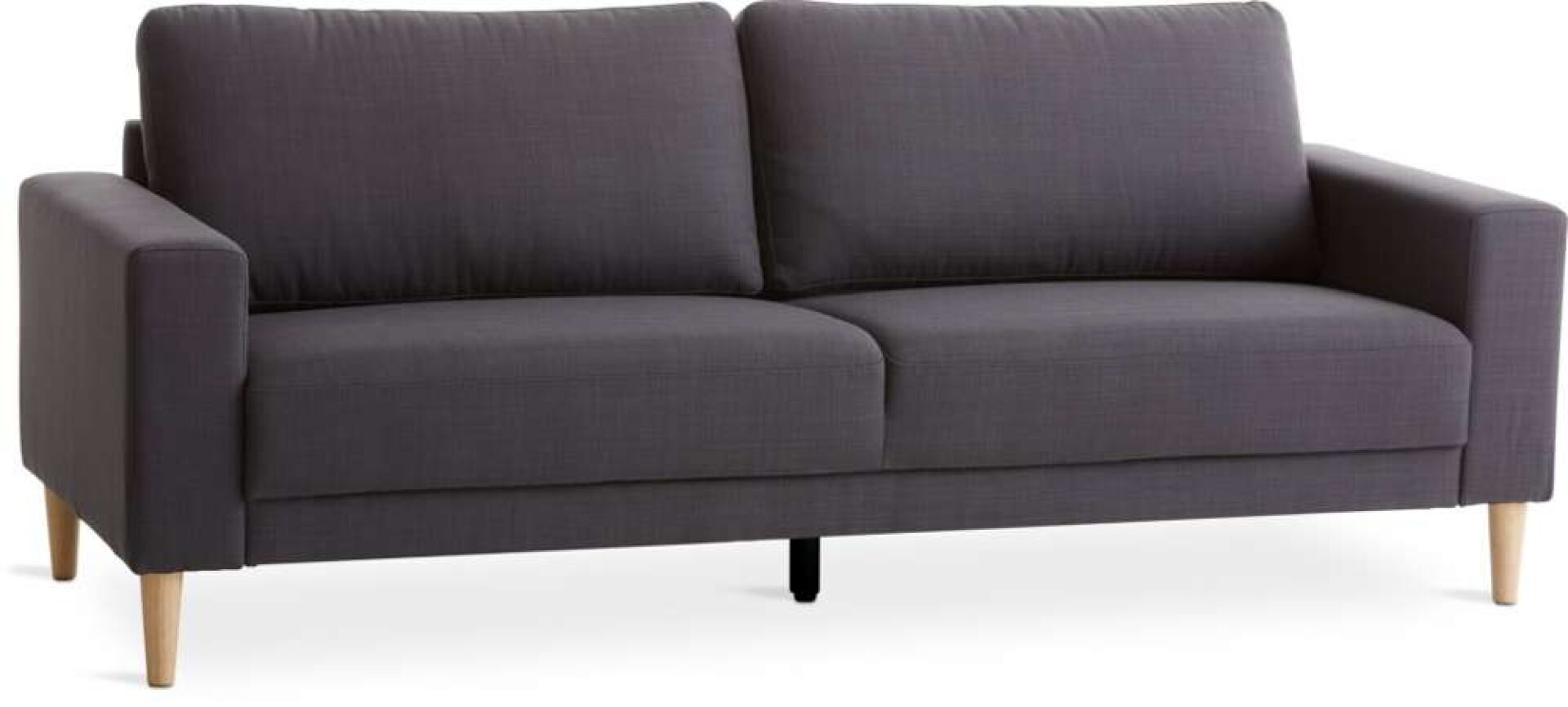 Sofa Egense 3 Cuerpos Tela - Gris Oscuro 