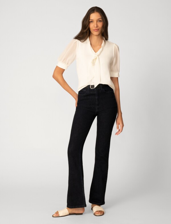 Blusa Escote Con Lazo CRUDO