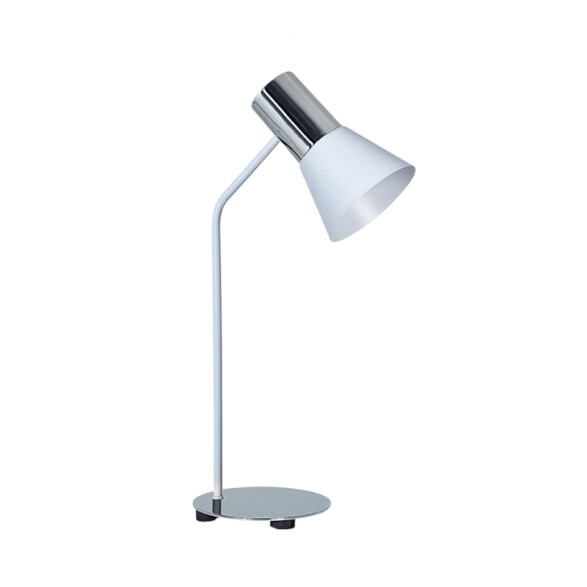 Portátil de mesa, con pantalla cónica blanca 1xE27 JU0046