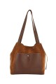 Bolso de cuero gamuza Marron