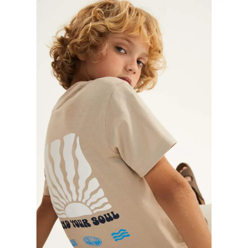 CAMISETA MM MASC MARROM CLARO