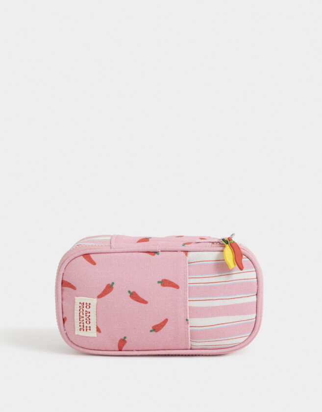 Cartucheras Con compartimentos Cartuchera Estampada - Rosa Claro