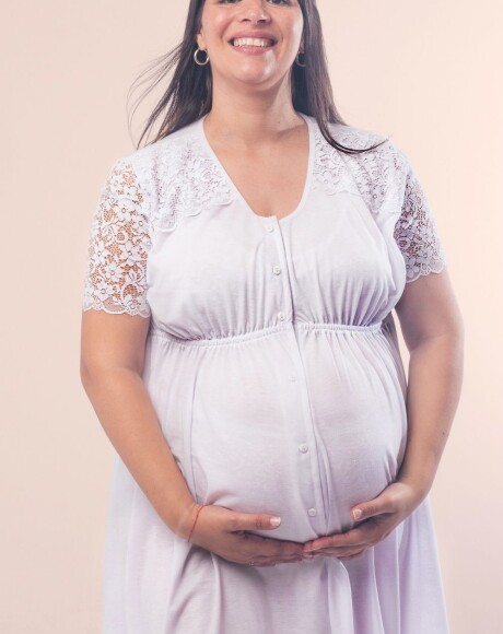Camisón Maternal Micaela Blanco