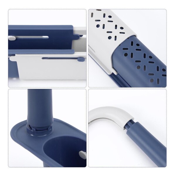 Organizador Extensible Escurridor Base Fregadero Pileta Variante Color Azul