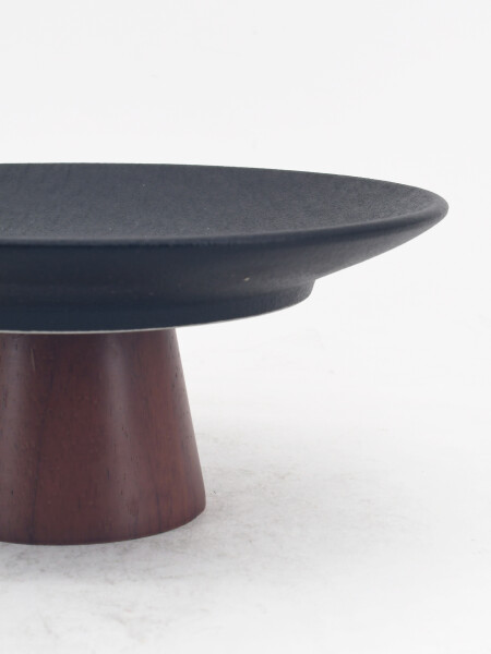 SOPORTE DE METAL PARA AIMENTOS NEGRO (V)
