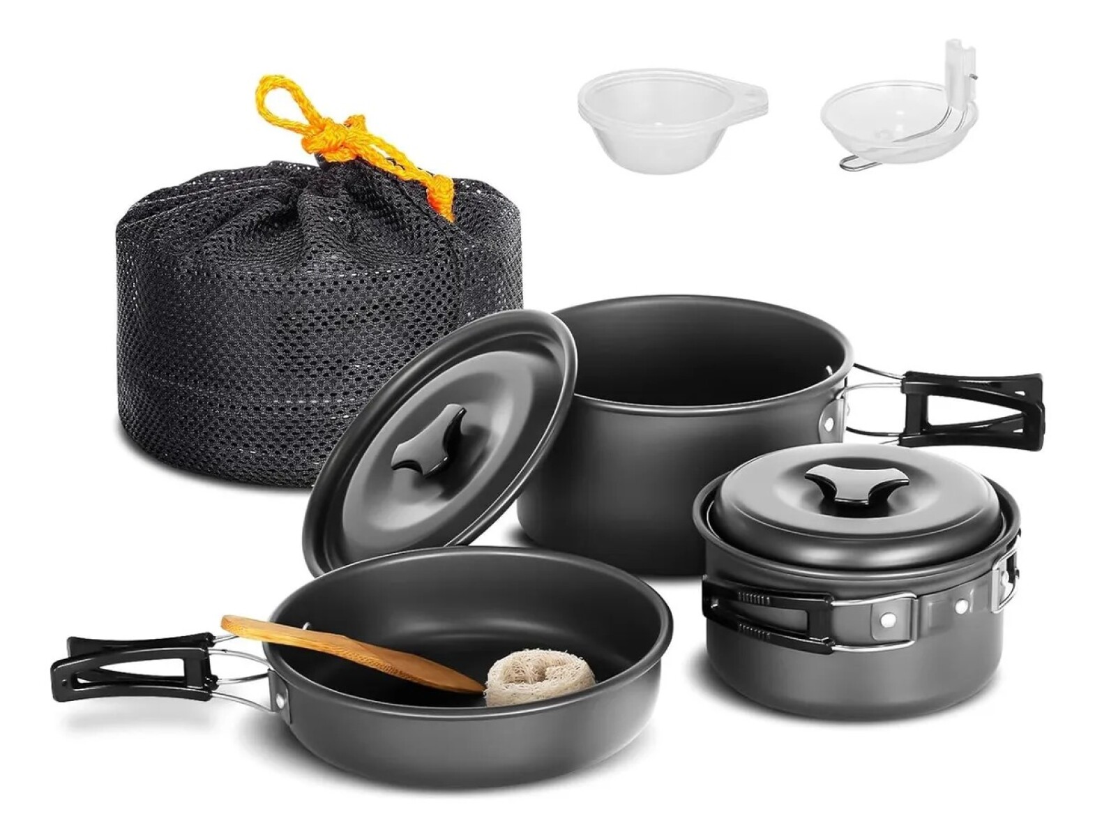 Kit De Ollas De Camping Para 3 Personas 11 Piezas 