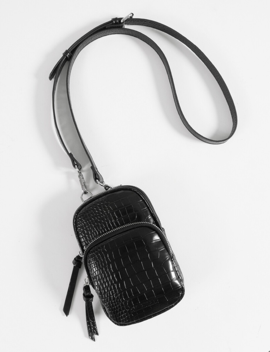 Porta celular croco - negro 
