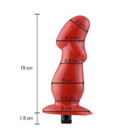 Dilatador Anal Rim Raider Con Micro Vibro Rojo