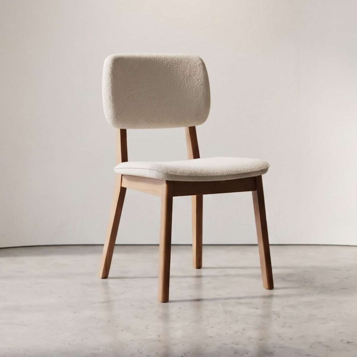 Silla de Comedor Classic Li­nea Manhattan - Tela Bouclé/Natural 