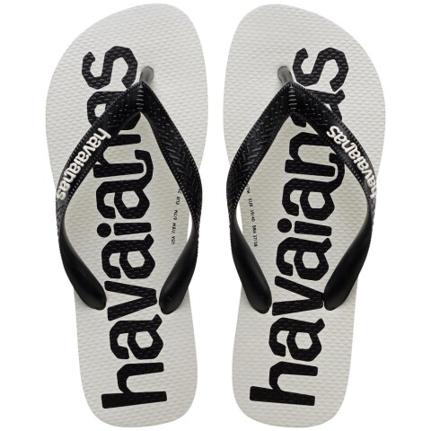 Sandalias Havaianas Top Logomania 2 Hombre Blanco/Negro/Blanco