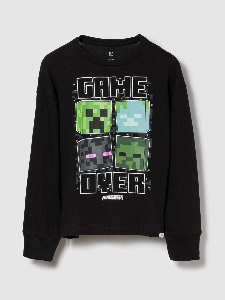 Remera Minecraft Niño - Black 1 