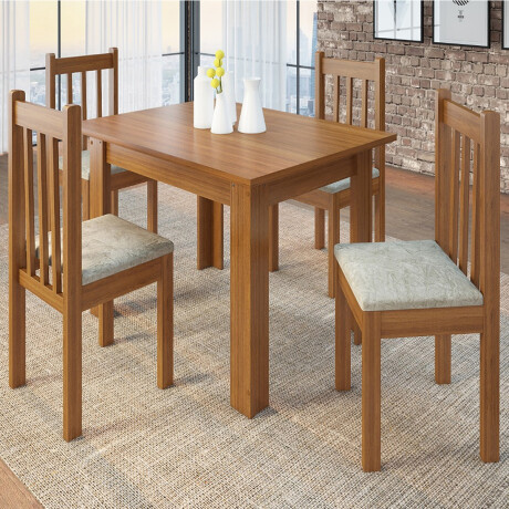 Juego de comedor mesa y 4 sillas madera maciza Juego de comedor mesa y 4 sillas madera maciza