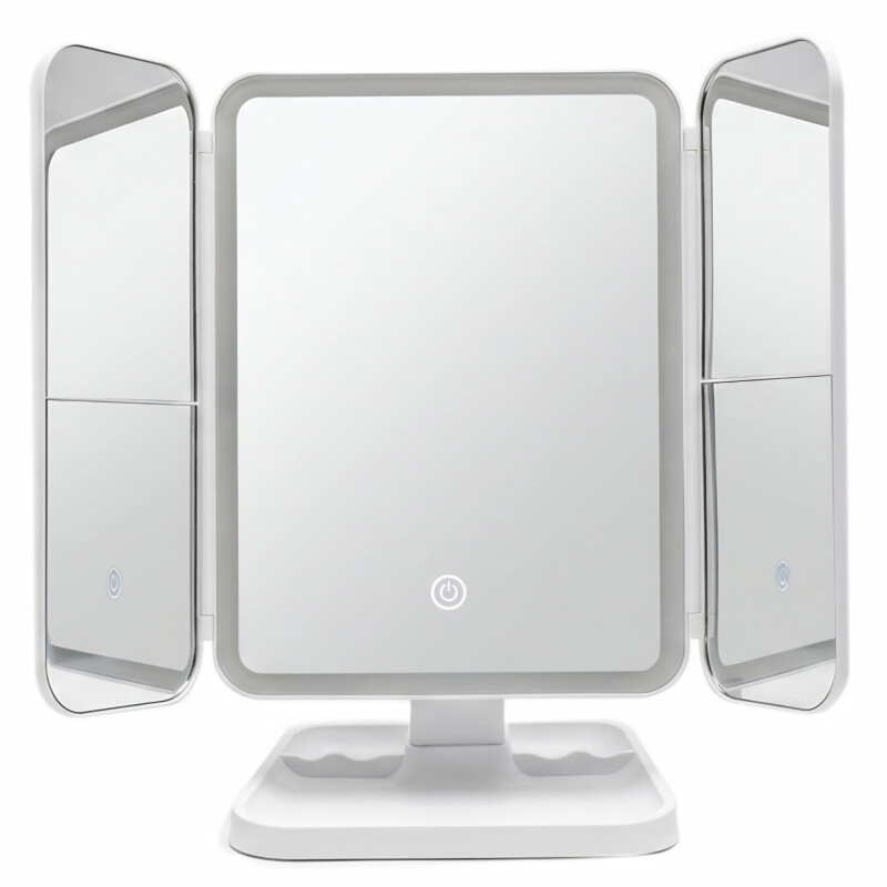 Espejo de Maquillaje Multiple y plegable táctil con Luz Led Espejo de Maquillaje Multiple y plegable táctil con Luz Led
