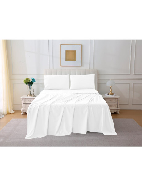 JUEGO SABANA ALGODON 144 HILOS FULL 140x190+30CM BLANCO CANNON JUEGO SABANA ALGODON 144 HILOS FULL 140x190+30CM BLANCO CANNON