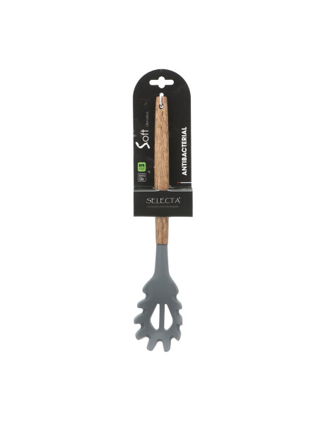 CUCHARA PASTA SILICONA 31CM MANGO ACACIA GRIS CUCHARA PASTA SILICONA 31CM MANGO ACACIA GRIS