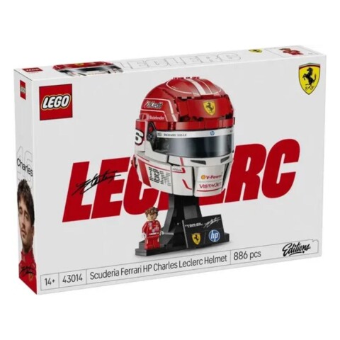 Casco de Charles Leclerc de la Scuderia Ferrari HP 886 pcs 14+ Casco de Charles Leclerc de la Scuderia Ferrari HP 886 pcs 14+