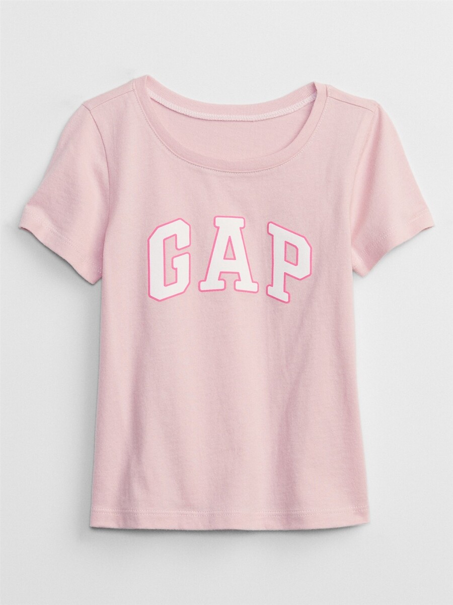 Remera Logo Gap Manga Corta Toddler Niña - Pure Pink 