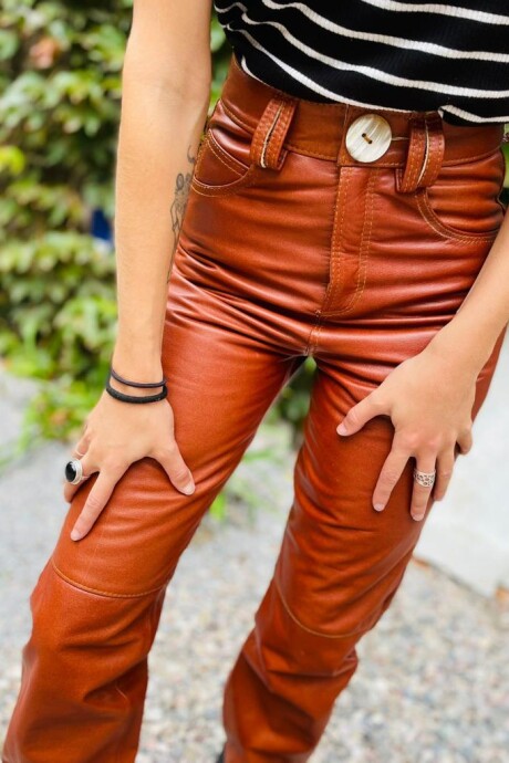 Crawford leather jeans Caramel
