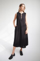 VESTIDO LINO ZIPPER NEGRO