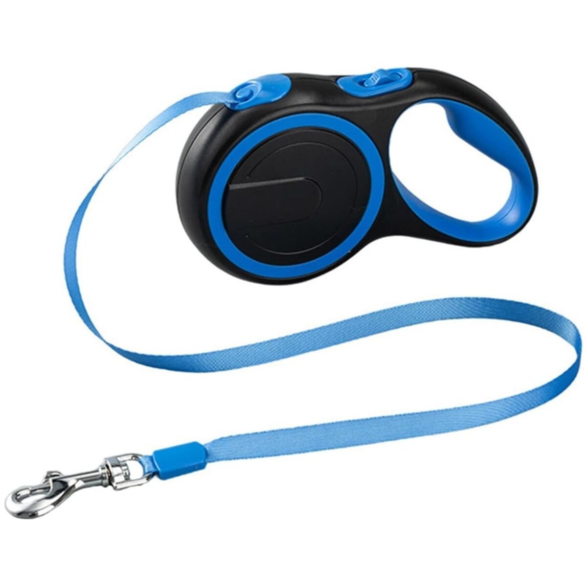 Correa Extensible 5 Metros Cinta Retractil Tranca Hasta 20Kg - Variante Color Azul y Negro 