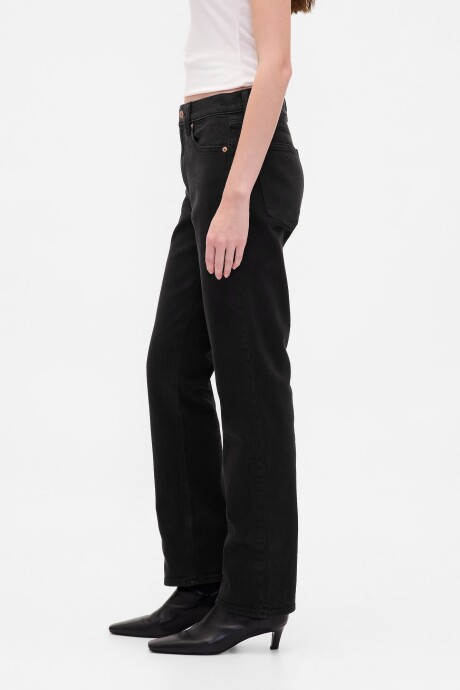 Jean 90S Straight Mujer Black Wash