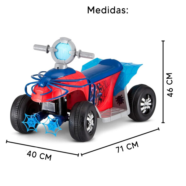 Cuatriciclo A Batería Para Niño Spiderman 51718 CUATRICICLO SPIDERMAN DISNEY 51718