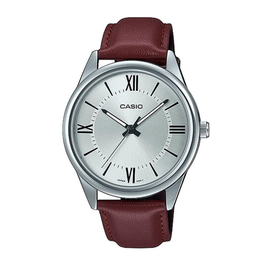 Reloj CASIO MTPV005L-7B5UDF en Cuero Marron Esfera 47mm 0