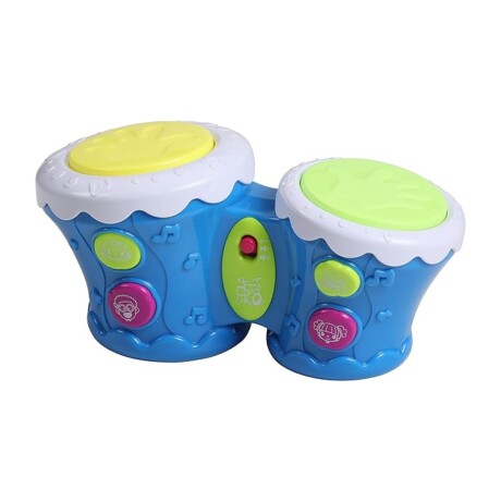 Jueguete Huanger Tambor Doble con Luz y Sonido AZUL