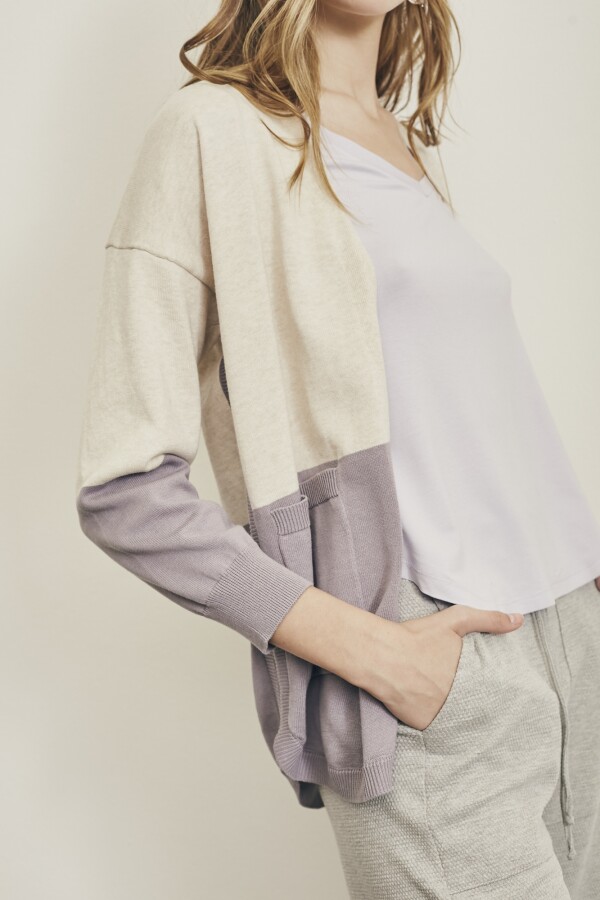 Kimono Color Block Lila