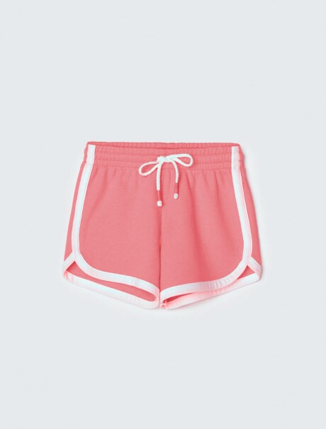 SHORT INFANTIL CON CINTURA ELASTIZADA ROSA