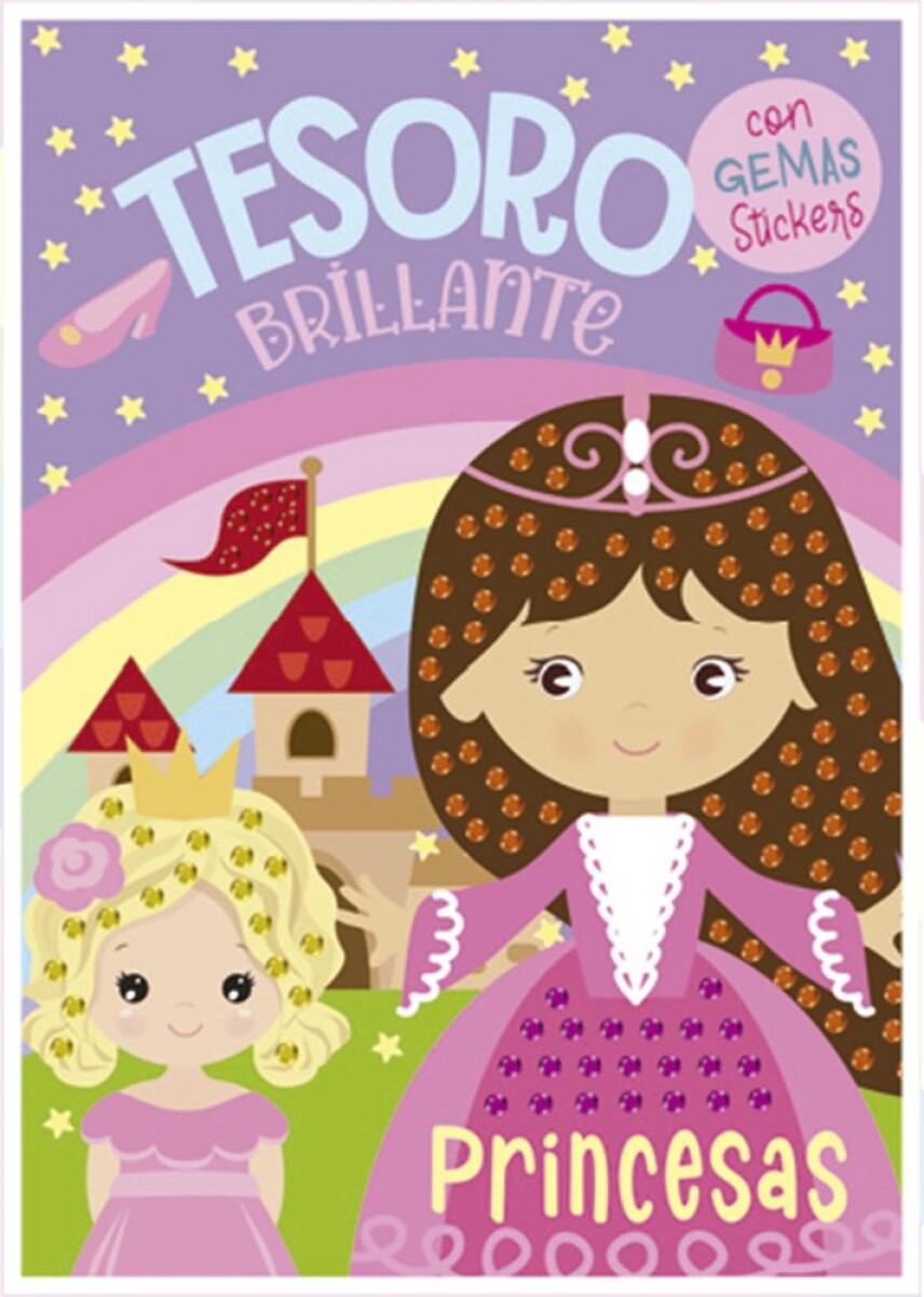 TESORO BRILLANTE CON GEMAS Y STIICKERS PRINCESAS 