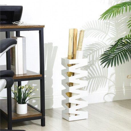 Soporte de paraguas de metal BLANCO
