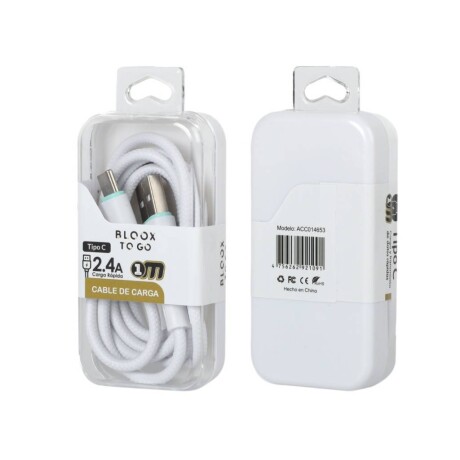 Cable De Datos Bloox Acc014653 To Go Usb A A Usb C 100Cm Ub BLANCO