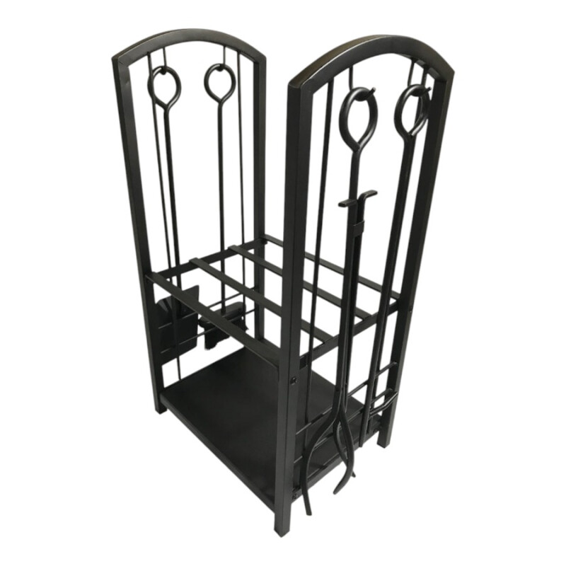 Rack para Leña con Herramientas de Acero Rack para Leña con Herramientas de Acero