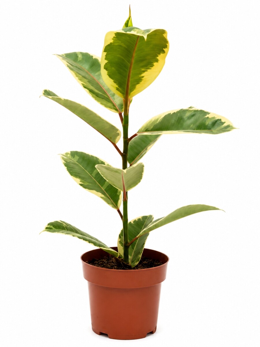 FICUS ELASTICA (GOMERO) VARIEGADO BLANCO (TINEKE) M 1 RAMA FICUS ELASTICA (GOMERO) VARIEGADO BLANCO (TINEKE) M 1 RAMA